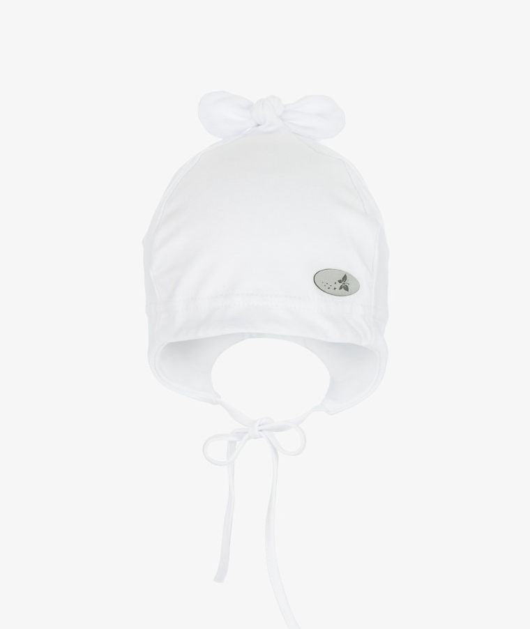 Czapka dziewczęca, biała, Iltom