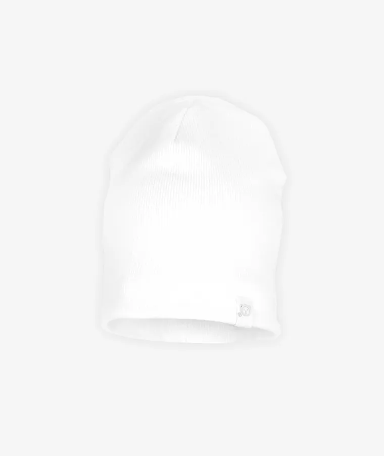 Czapka dziewczęca, biała, smerfetka, Iltom