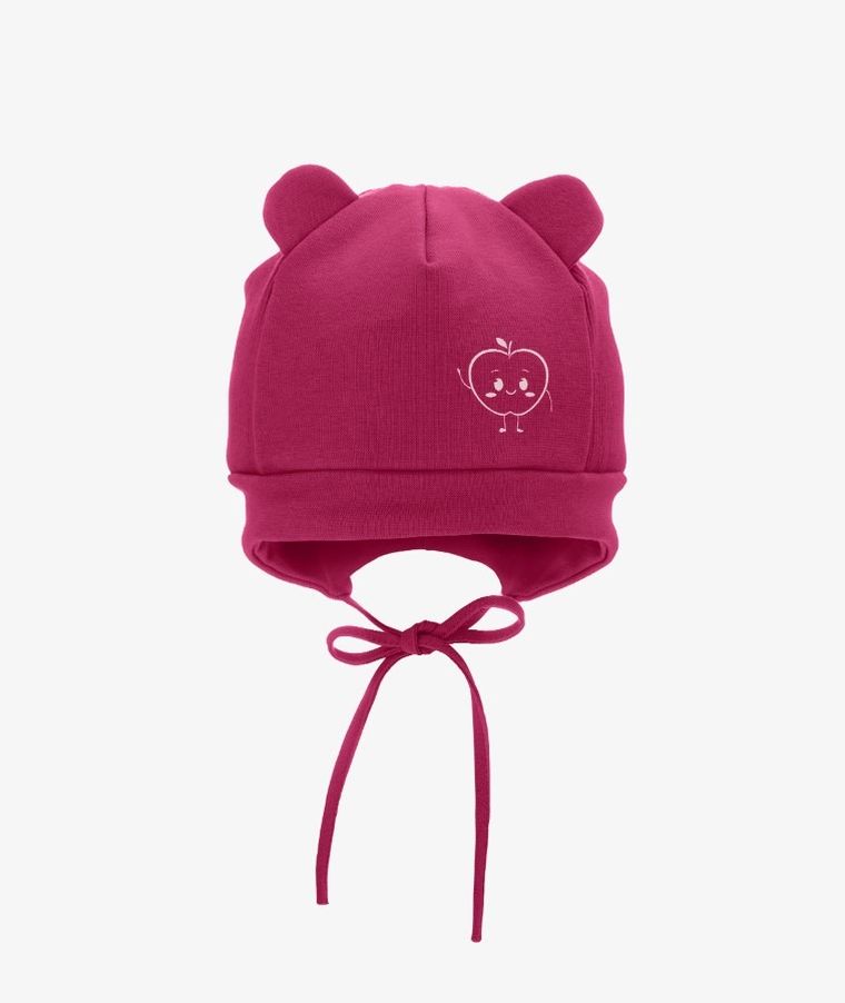 Czapka dziewczęca, bordowa, Iltom