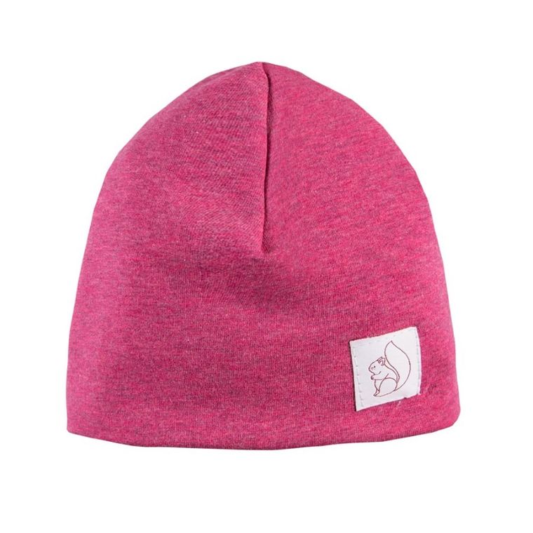 Czapka dziewczęca dwustronna, bordowa, wiewiórka, Eevi