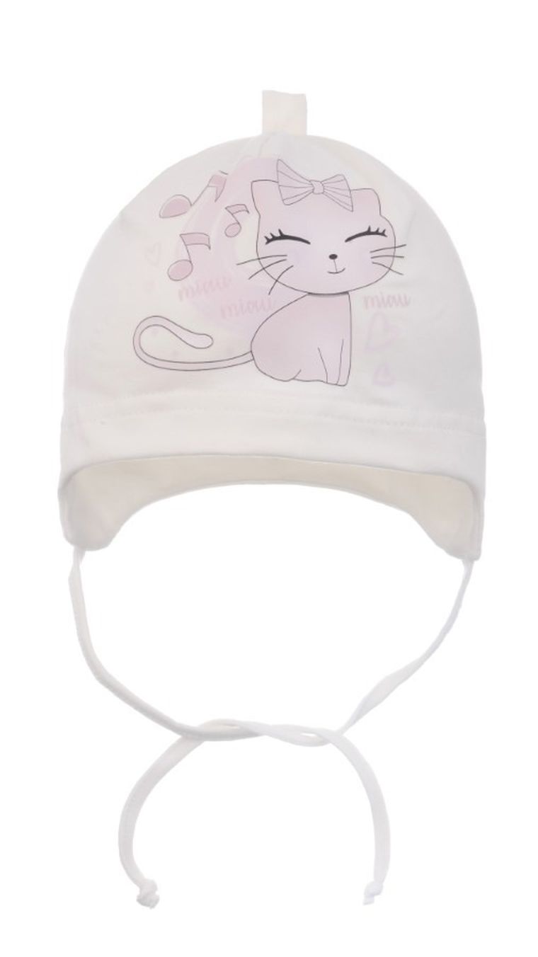 Czapka dziewczęca, ecru, Ambra