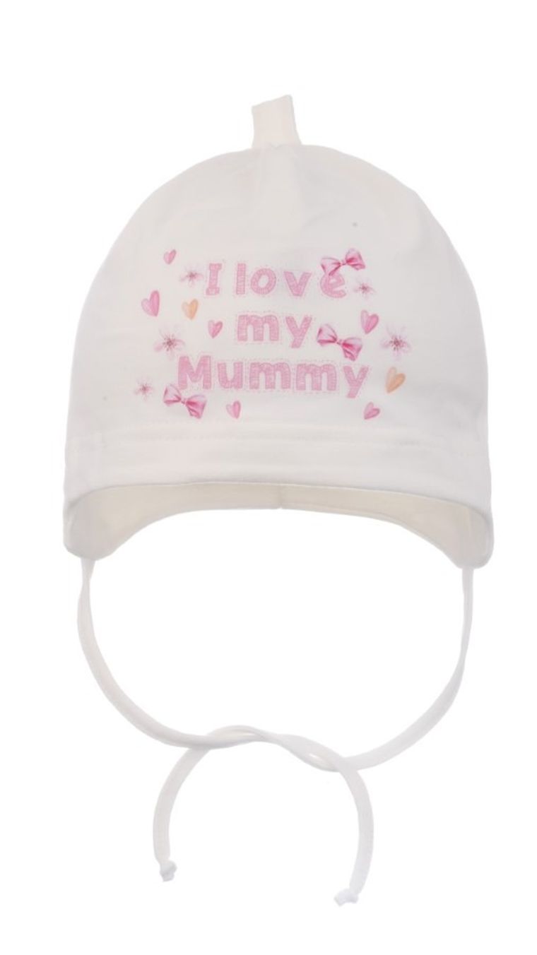 Czapka dziewczęca, ecru, Ambra