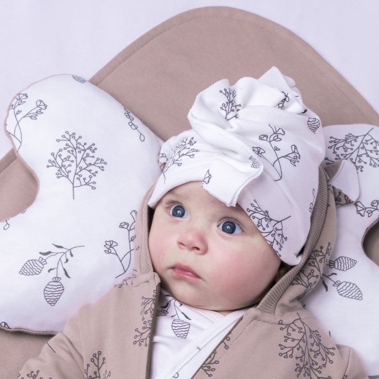 Czapka dziewczęca, ecru, Nicol