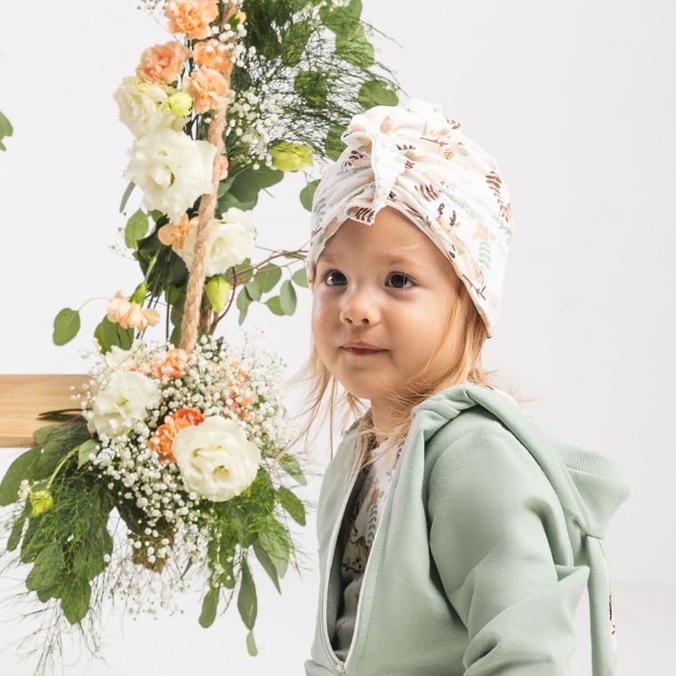 Czapka dziewczęca, ecru, Nicol