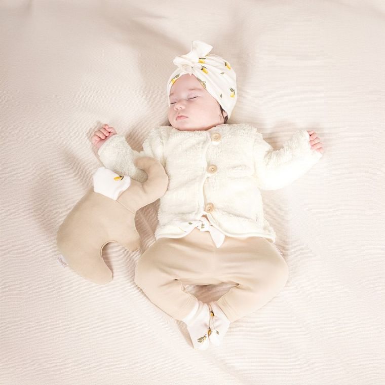 Czapka dziewczęca, ecru, Nicol