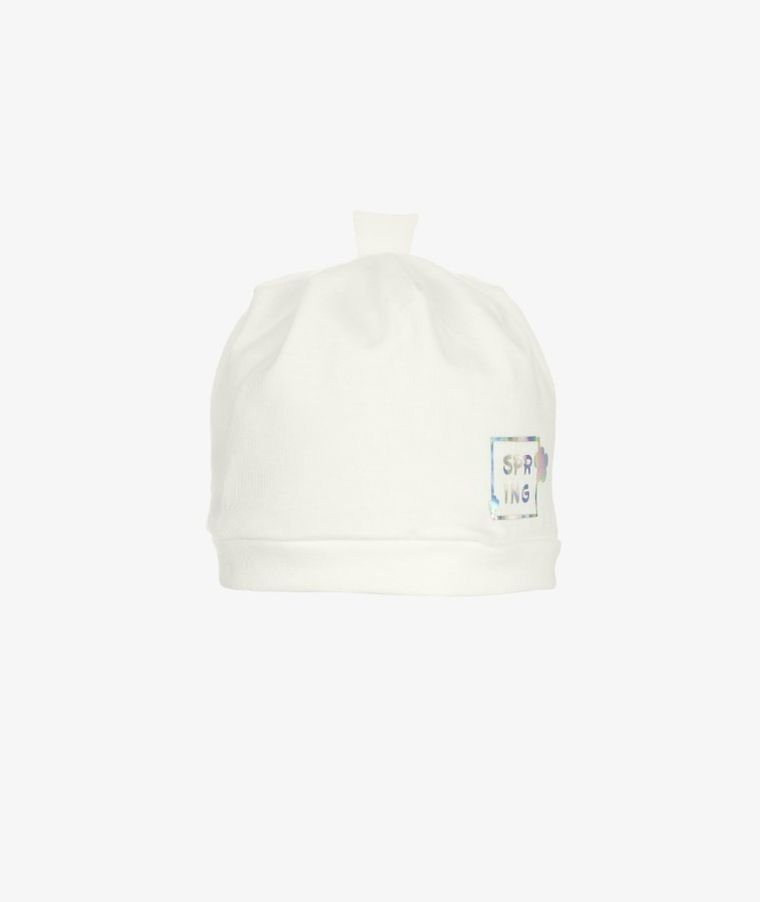 Czapka dziewczęca, ecru, Spring, Iltom