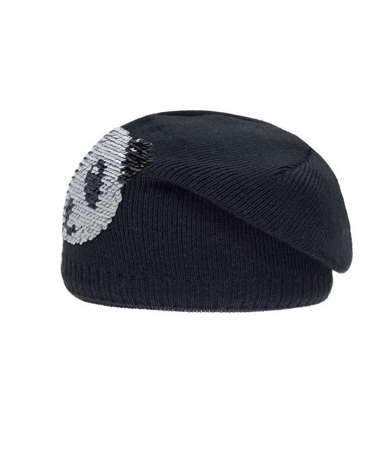 Czapka dziewczęca, granatowa, dwustronne cekiny, Döll