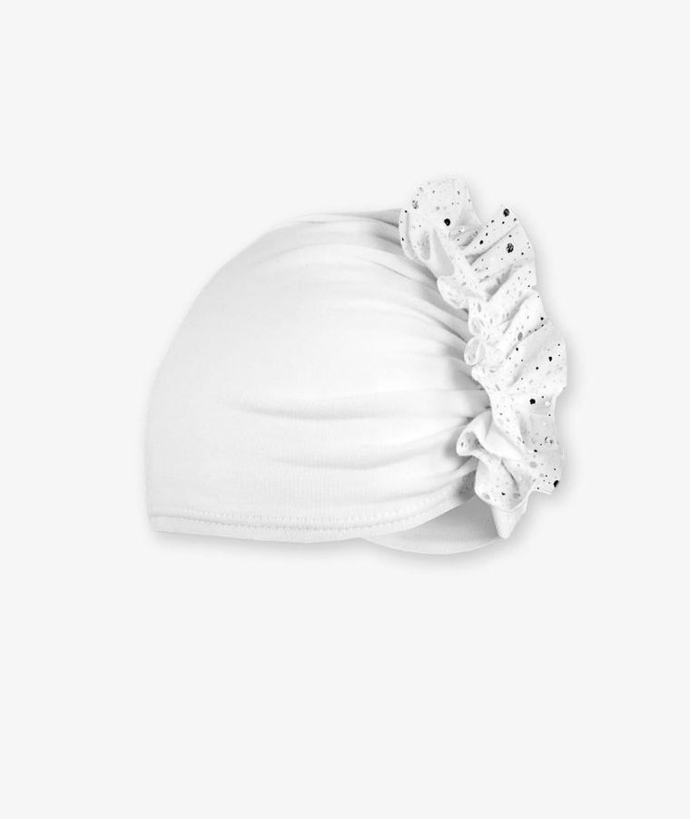 Czapka dziewczęca kakadu, biała, Iltom