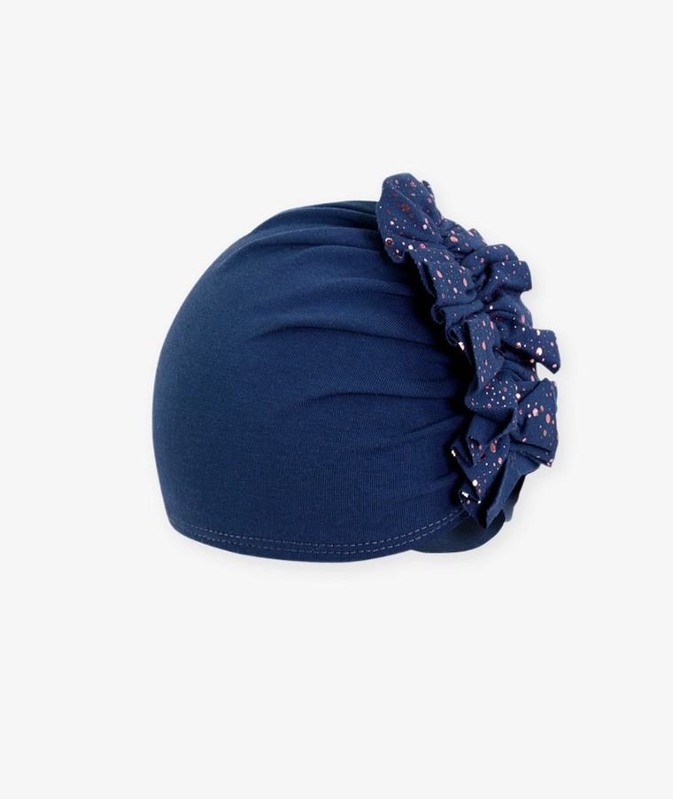 Czapka dziewczęca kakadu, granatowa, Iltom