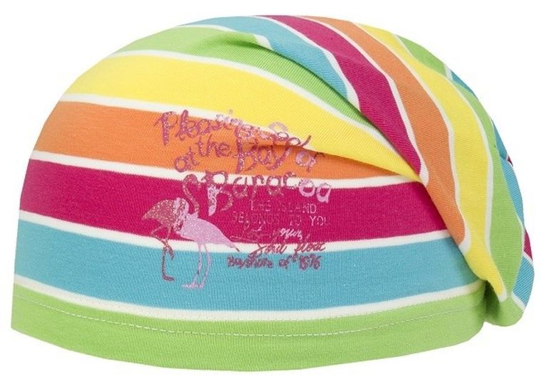 Czapka dziewczęca, mix, paski, Döll