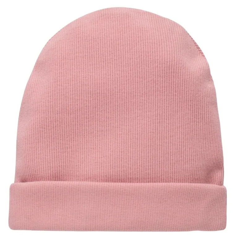 Czapka dziewczęca, prążkowana, różowa, Pinokio