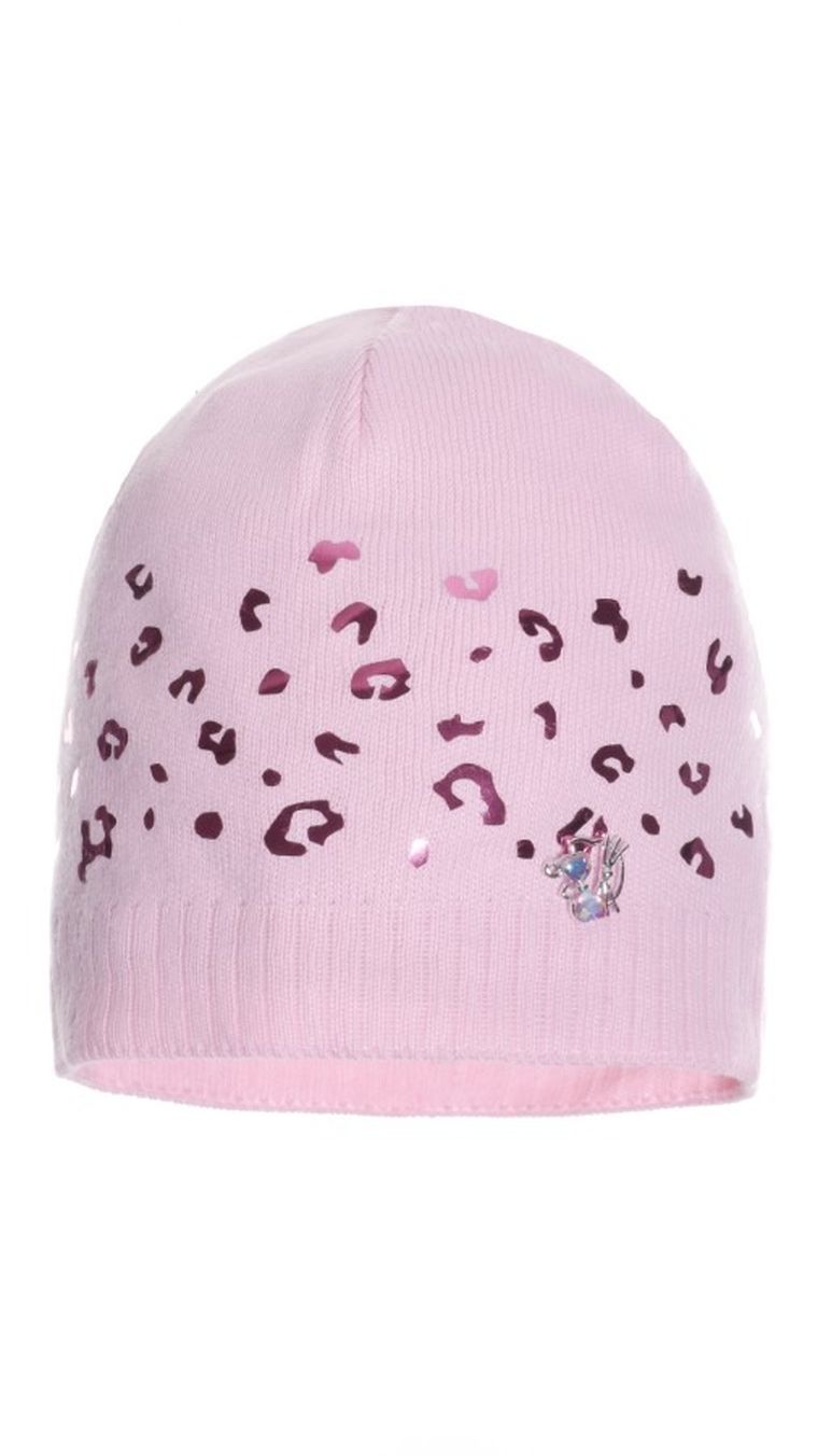 Czapka dziewczęca, różowa, Ambra