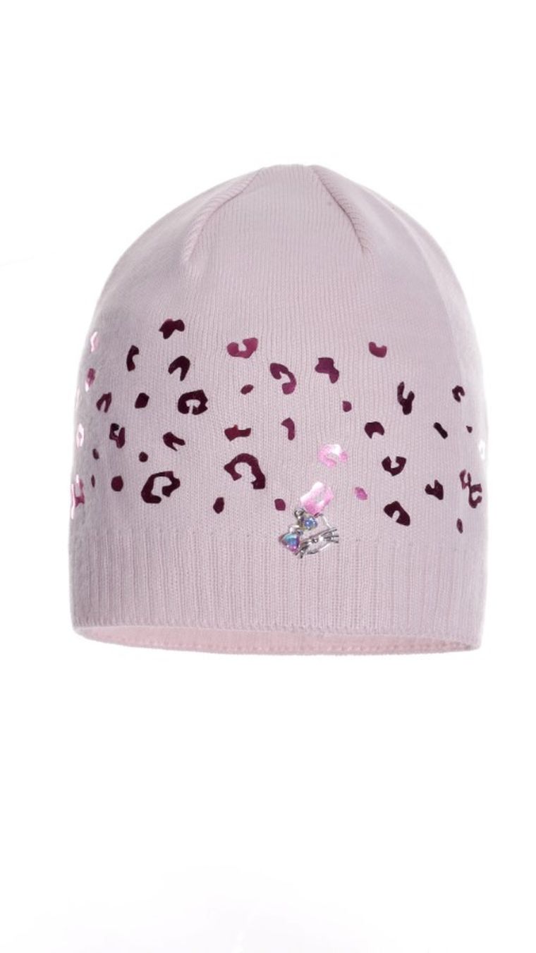 Czapka dziewczęca, różowa, Ambra