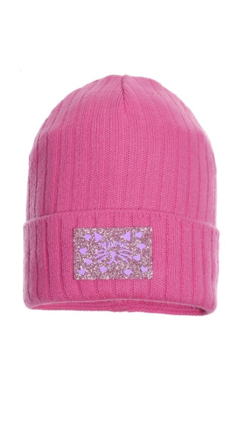 Czapka dziewczęca, różowa, Ambra