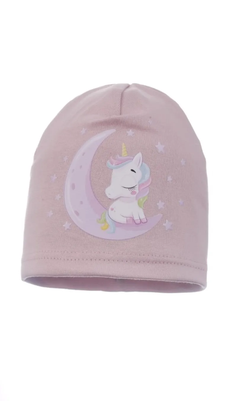 Czapka dziewczęca, różowa, Ambra