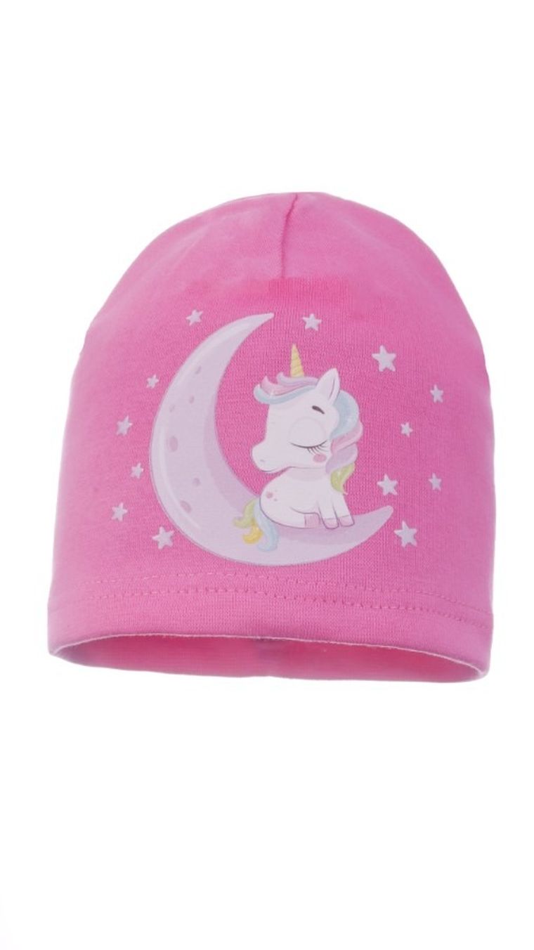 Czapka dziewczęca, różowa, Ambra