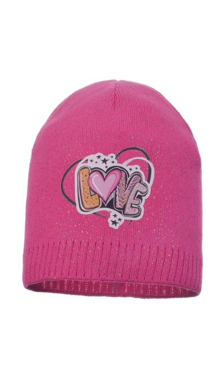 Czapka dziewczęca, różowa, Ambra