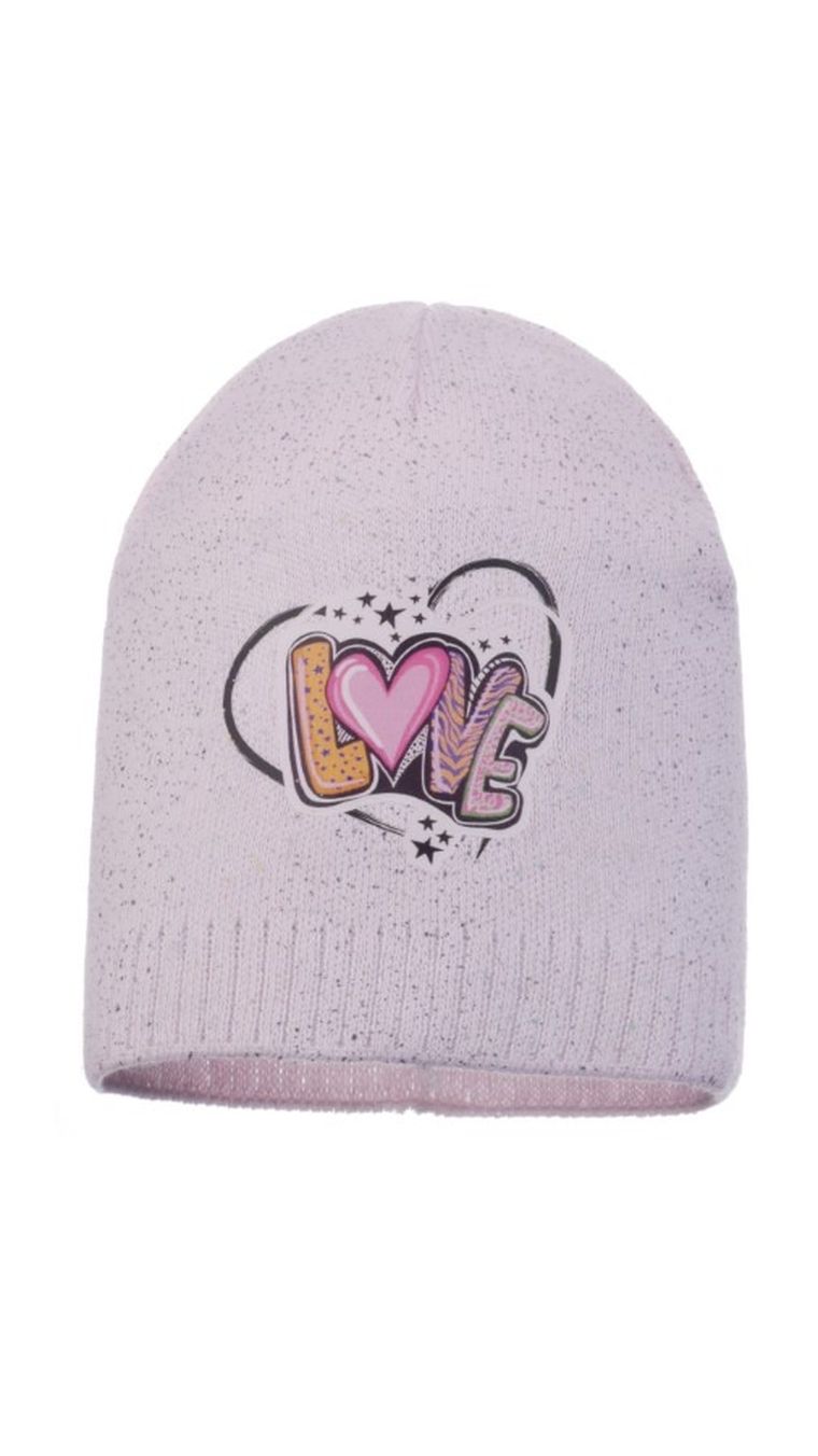 Czapka dziewczęca, różowa, Ambra