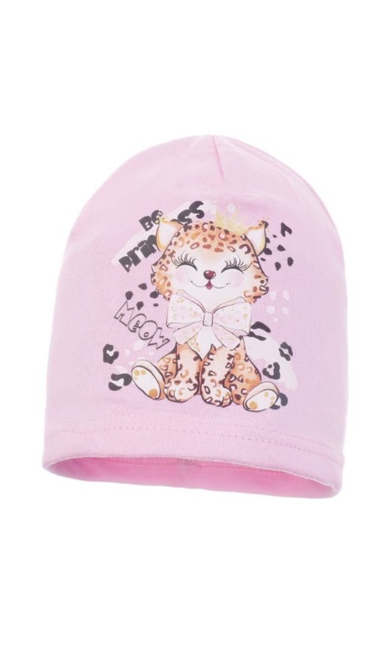 Czapka dziewczęca, różowa, Ambra