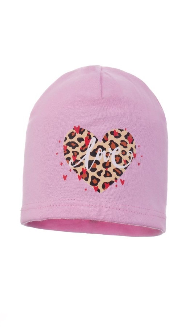 Czapka dziewczęca, różowa, Ambra