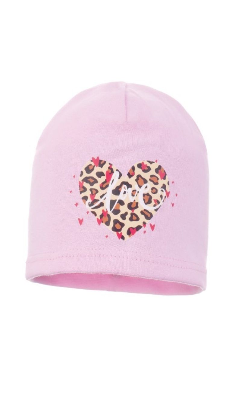 Czapka dziewczęca, różowa, Ambra