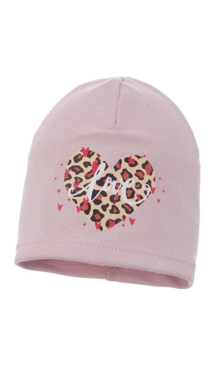 Czapka dziewczęca, różowa, Ambra