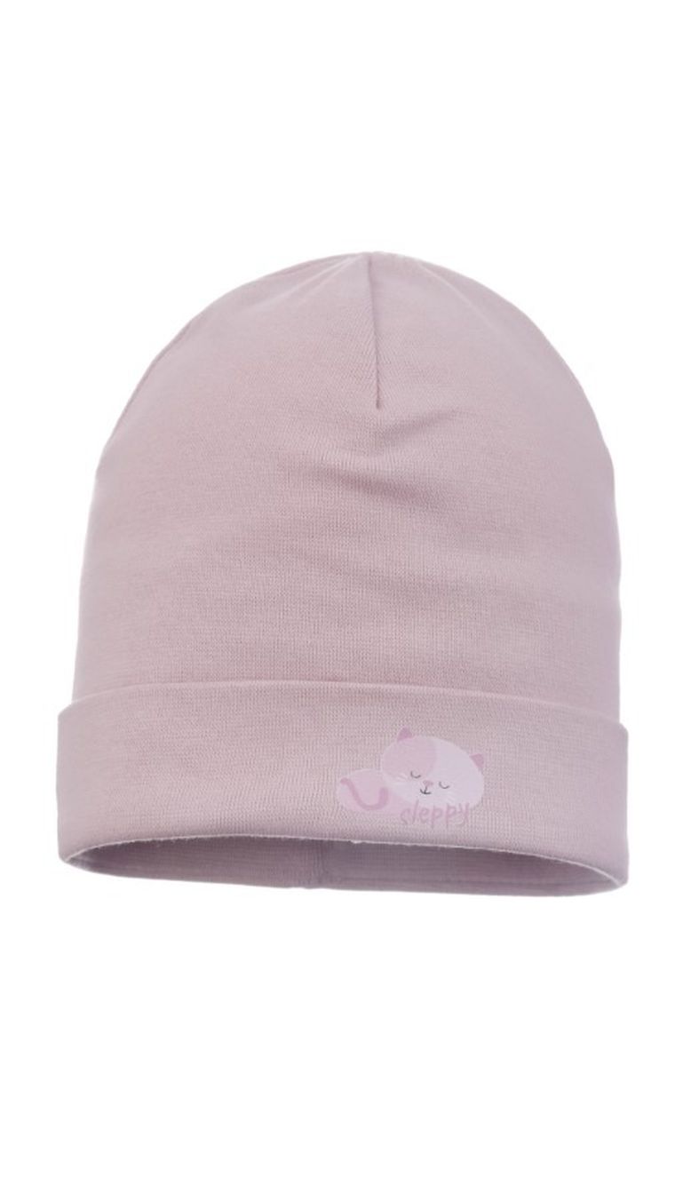 Czapka dziewczęca, różowa, Ambra