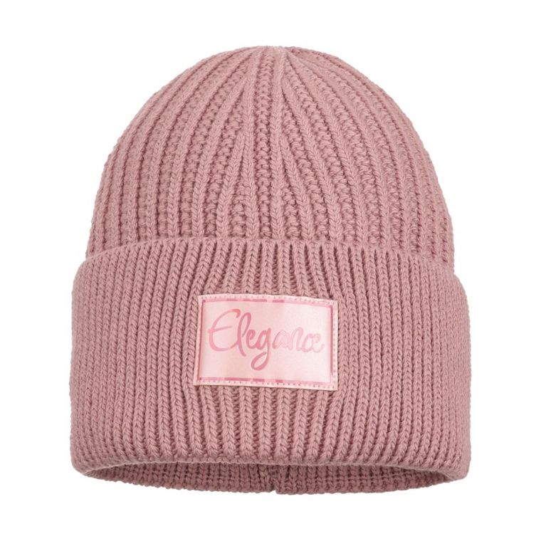 Czapka dziewczęca, różowa, Ambra