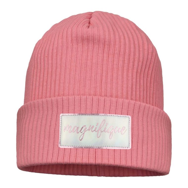 Czapka dziewczęca, różowa, Ambra