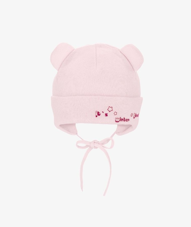 Czapka dziewczęca, różowa, Iltom