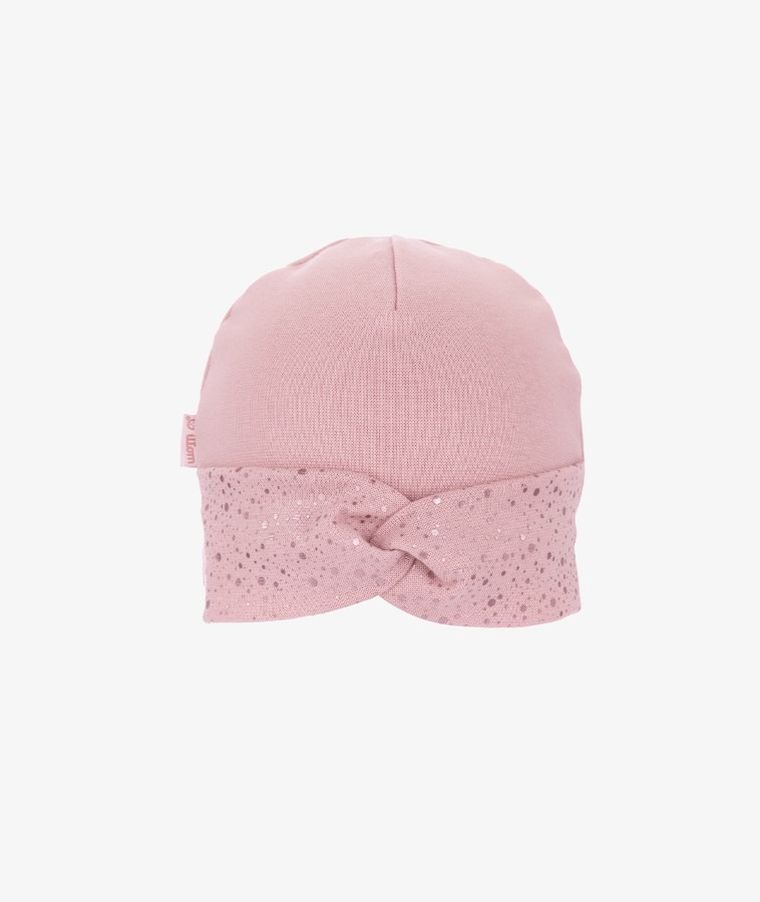Czapka dziewczęca, różowa, Iltom