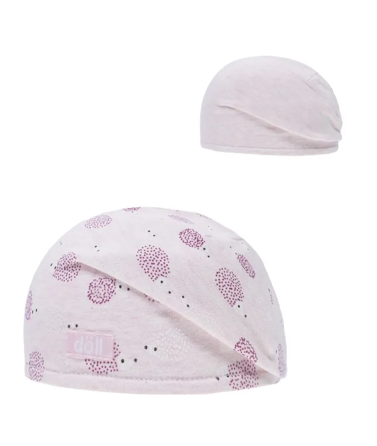 Czapka dziewczęca, różowa, jeże, Döll