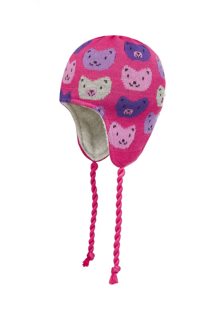 Czapka dziewczęca, różowa, kotki, Döll
