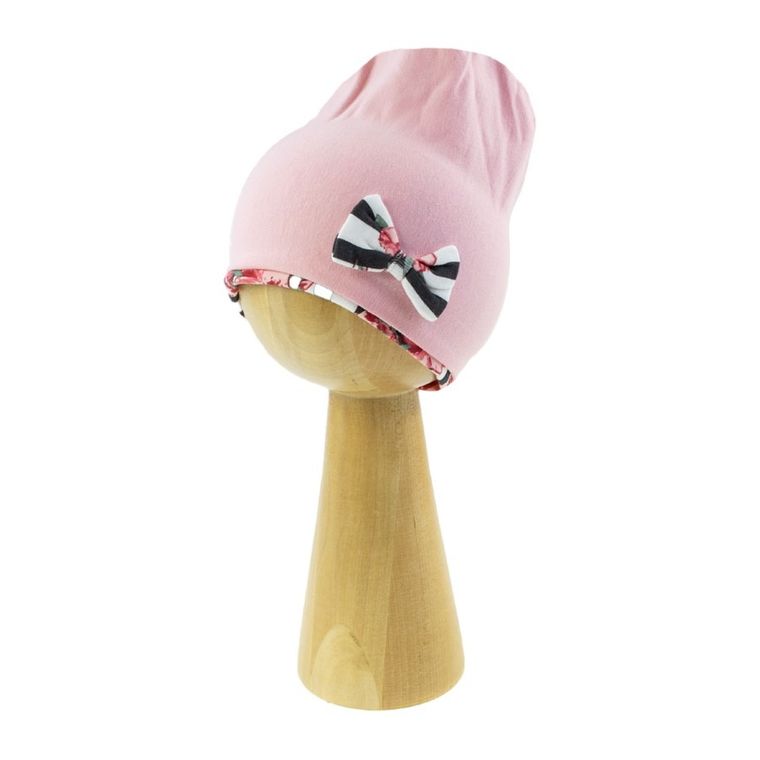 Czapka dziewczęca, różowa, Nicol