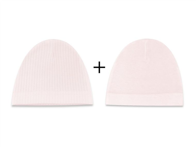 Czapka dziewczęca, różowa, zestaw, 2 szt., MimiNu