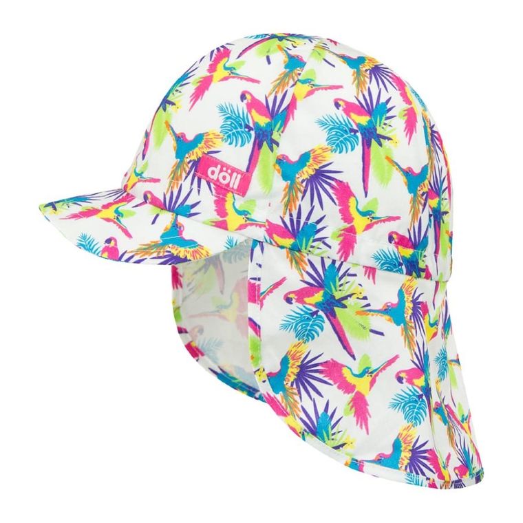 Czapka dziewczęca safari, biała, Döll