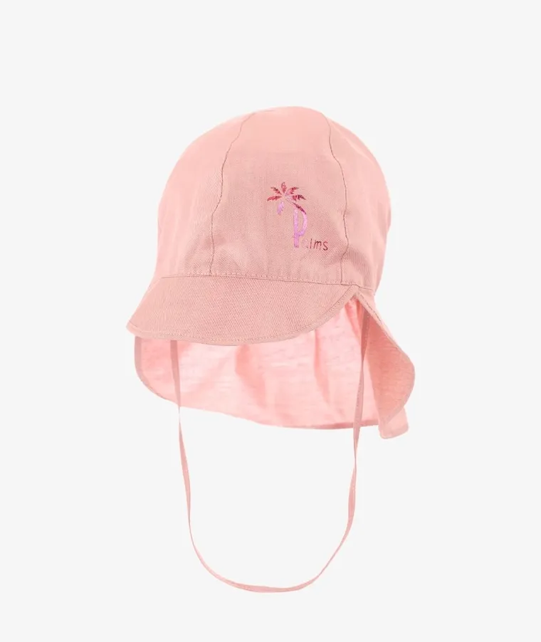 Czapka dziewczęca safari, koralowa, Iltom