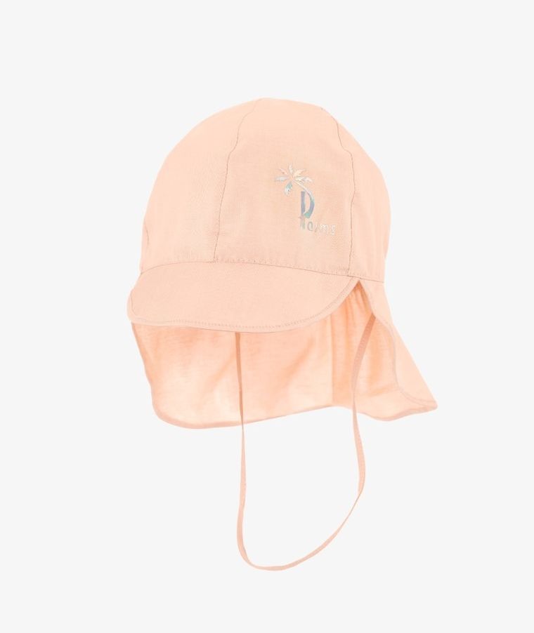 Czapka dziewczęca safari, łososiowa, Iltom