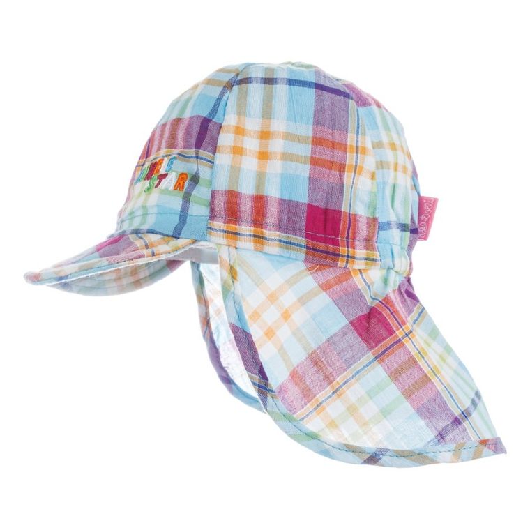 Czapka dziewczęca safari, niebieska, Döll