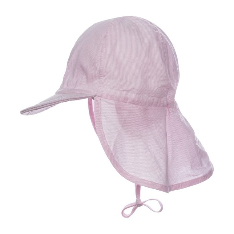 Czapka dziewczęca safari, wiązana, różowa, Döll