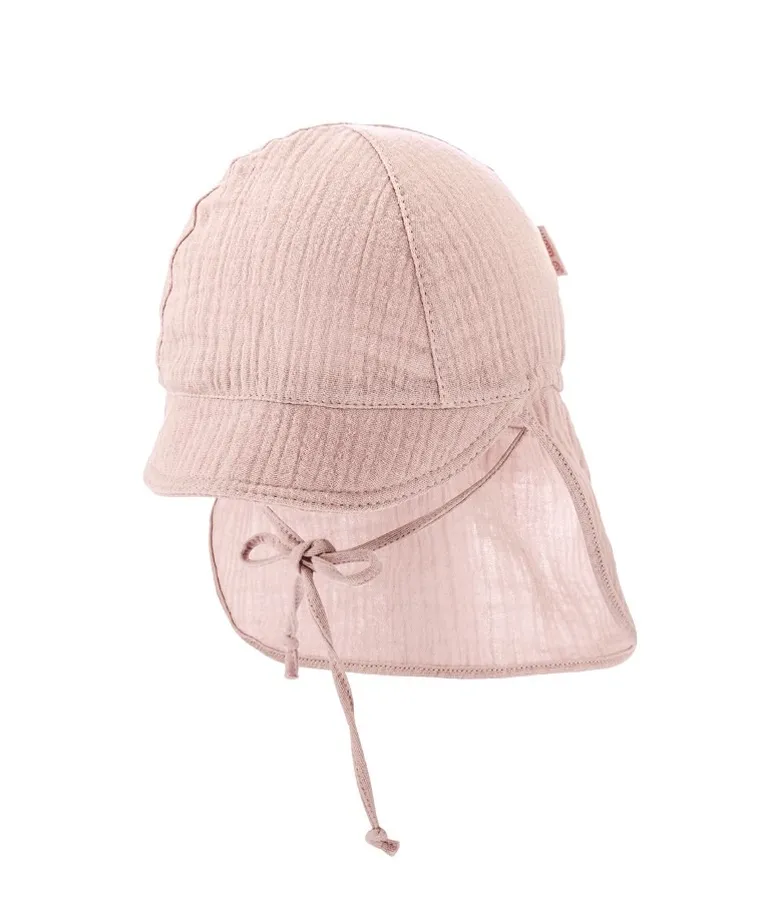 Czapka dziewczęca safari, wiązana, różowy, Iltom