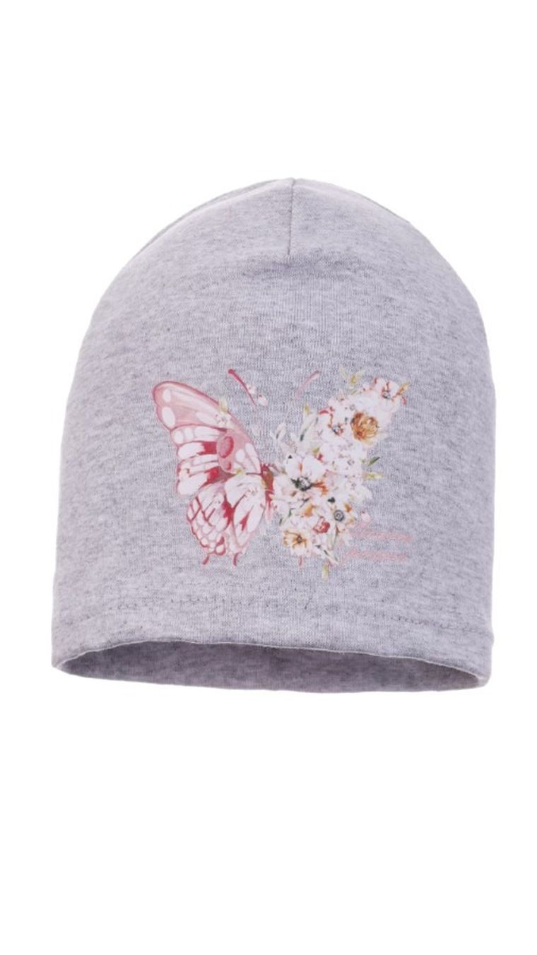 Czapka dziewczęca, szara, Ambra