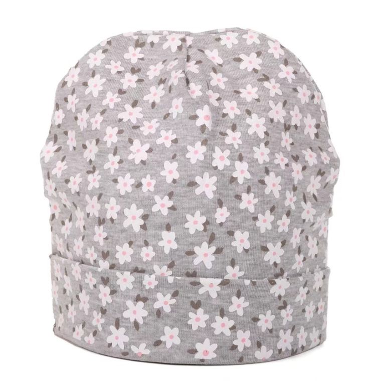 Czapka dziewczęca, szara, Be Snazzy