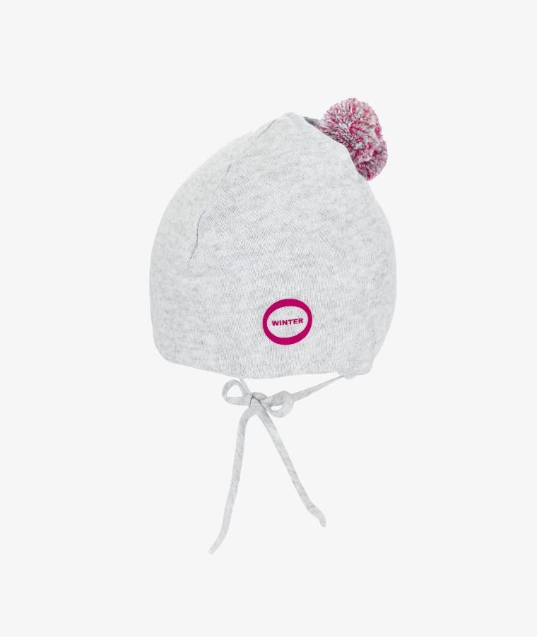 Czapka dziewczęca, szara, Iltom