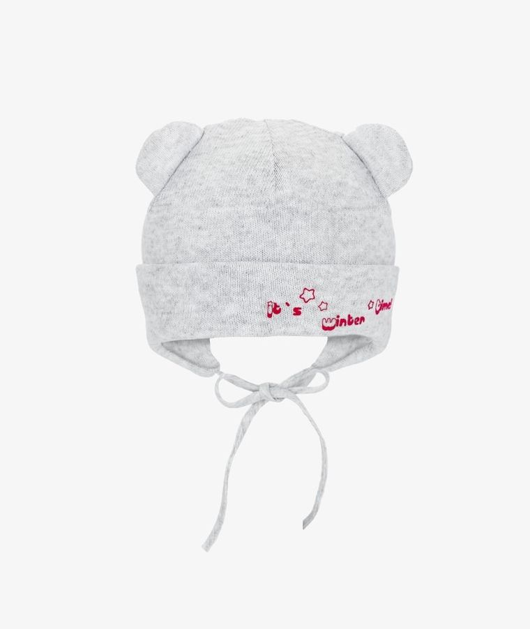 Czapka dziewczęca, szara, Iltom