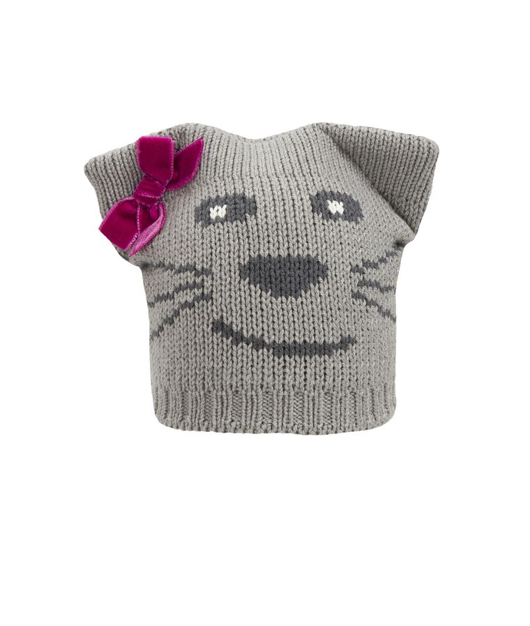 Czapka dziewczęca, szara, kotek, Döll