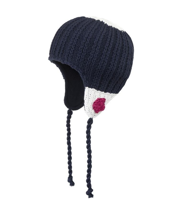 Czapka dziewczęca, wiązana, granatowa, Döll