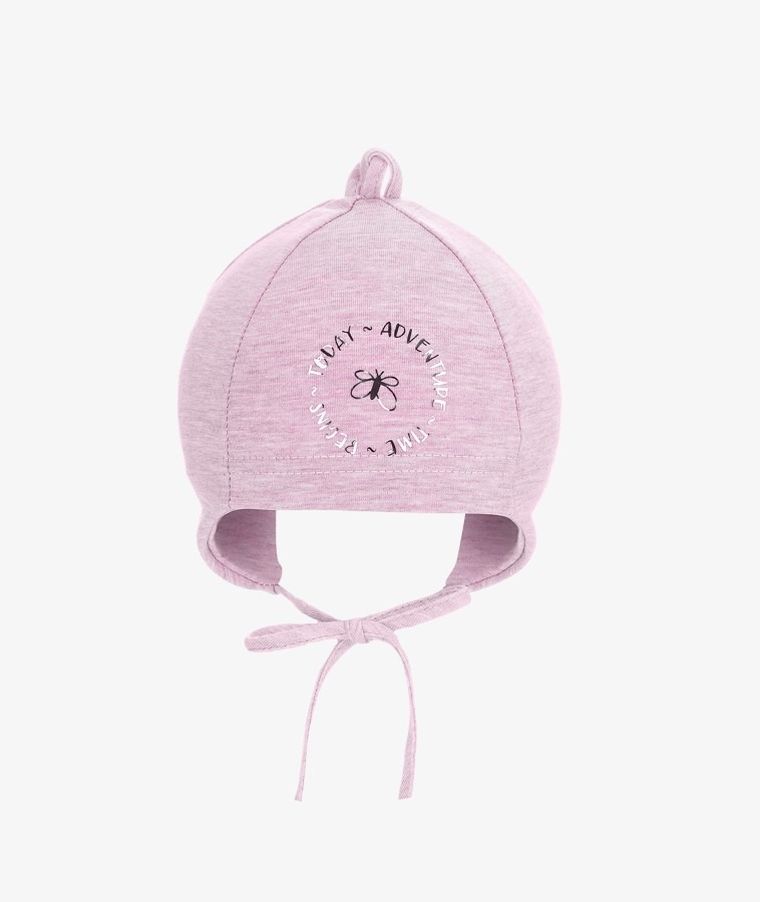 Czapka dziewczęca, wiązana, jasnofioletowa, Adventure time, Iltom