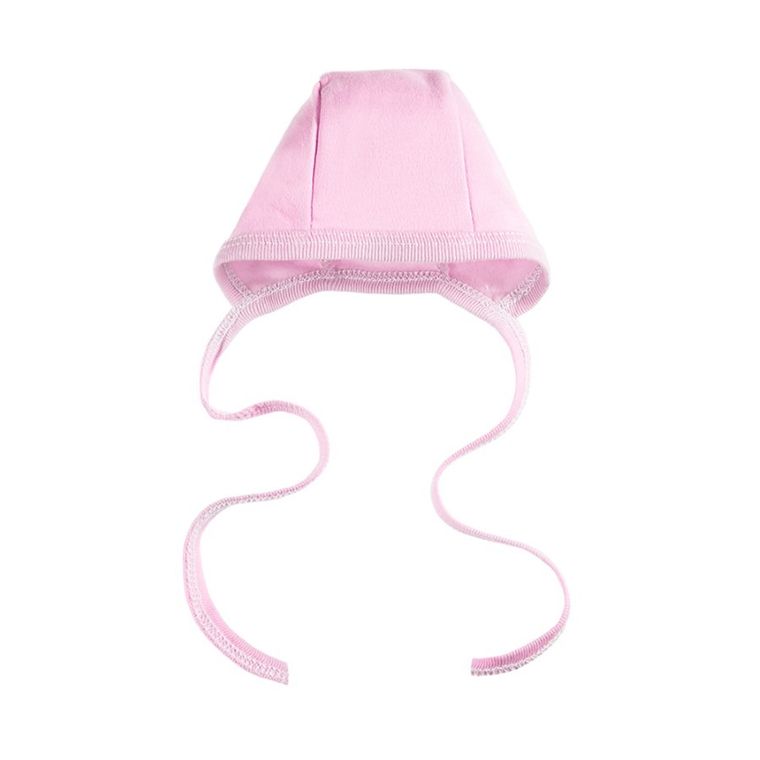 Czapka dziewczęca, wiązana, jasnoróżowa, Eevi
