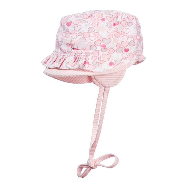 Czapka dziewczęca, wiązana, różowa, Döll